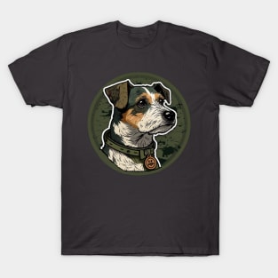 Jack Russell Terrier Camouflage Motif T-Shirt